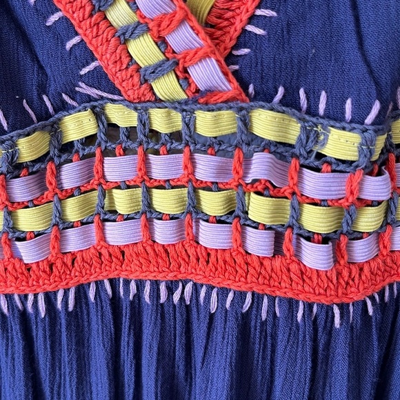 Banjara Colorful Embroidered V-Neck Dress - Picture 3 of 9